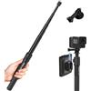ULANZI Selfie stick VL04, Mini treppiede per fotocamera con vite da 1/4,Monopiede 114cm con cinturino per ripresa pov, Competibile con dji pocket 3, osmo action 6/5/4/3, Insta360 X5/4/3