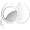 QCOQ® tracker Tags 2 Pezzi Bianco, Smart Tracker Bluetooth Compatibile con Apple Dov'è App (solo iOS), Localizzatore Chiavi fino a 100dB con Batteria Sostituibile per Chiavi/Bagagli/Valigie/Portafogli