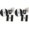 Decoraparty- Set Compleanno Bianconero per 8 Persone, Addobbi Decorazioni Stoviglie da Tavola Tema Calcio Festa Party Anniversario Bambini-8 Piatti, 8 Bicchieri, 20 tovaglioli, DPA65933P