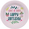 Folat 27602 Piatti per feste Fata Piatti - Fabulous Fairy - 23 cm - 8 pezzi Feste di compleanno per bambini