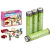 PLAYMOBIL Dollhouse Soggiorno, effetti luce, 4+ anni, 70207, & Batterie AAA Ricaricabili Amazon Basics 4 pz, 850mAh