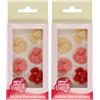 FunCakes Decorazioni di Marzapane Cuori Piccoli Assorti: Ready to Use for Cake Decoration, Perfect for Cupcakes, Muffin and more, Glutenfree certificate, Set / 30 (Confezione da 2)