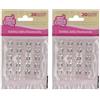 FunCakes Commestibile Jelly Diamonds Clear: Pronti all'uso per la decorazione di torte, perfetti per torte eleganti di compleanno e di nozze, cupcake e altro, Set/20 (Confezione da 2)