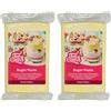 FunCakes Pasta di Zucchero Pastel Yellow: facile da usare, liscia, flessibile, morbida e pieghevole, perfetta per decorare torte, halal, kosher e senza glutine. 250 gr (Confezione da 2)