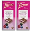 Tirma Tavoletta di cioccolato al latte ripiena di crema di yogurt e frutti di bosco 103 g | Cioccolato cremoso con ripieno di frutta | Perfetta per spuntini dolci e dessert (Confezione da 2)