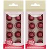 FunCakes Pearl Palline di cioccolato Rubino: pronto per l'uso per la decorazione di torte, perfetto per torte, cupcakes e altro, delizioso sapore di cioccolato, certificato senza glutine, set / 8