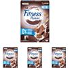 FITNESS Protein Cacao Cereali Integrali con Frumento, Avena e Quinoa 310g (Confezione da 4)