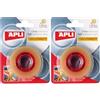 APLI - Nastro adesivo trasparente in blister, 19 m x 33 mm (Confezione da 2)