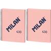 MILAN® Quaderno A4 con spirale e copertina rigida, 80 fogli bianchi da 95 g/m², collezione 430 since 1918, rosa (Confezione da 2)