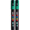 Uni-Ball 182563 - Marcatore POSCA con punta tonda medio-fine, verde scuro, 1 pezzo (Confezione da 2)