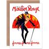 Wee Blue Coo Theatre Stage Burlesque Moulin Rouge Ball Venue Paris Sealed Greeting Card Plus Envelope Blank inside Teatro Palcoscenico Palla Parigi