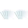 Favorit Buste Perforate, Lucide, Alto Spessore, 22 x 30 cm, 25 Pezzi, Trasparenti con Banda Colorata Azzurro Pastello (Confezione da 2)