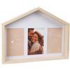 WELL HOME MOBILIARIO & DECORACIÓN Well Home Cornice portafoto a forma di casa con design naturale 36,6 x 4 x 27,2 cm per 3 foto