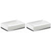 Gedy G-Lucy Porta Sapone Bianco, Componenti Realizzati in Ceramica, Garanzia 2 Anni, Misure 3X12X8,2 CM e Peso 0,242 kg, Design R&S, 2 Anni di Garanzia (Confezione da 2)