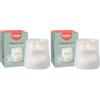 Bolsius - CleanLight Zero Starter Kit - Candela ricaricabile senza profumo - Supporto e ricarica senza profumo - Bianco satinato - Durata 20 ore - Cera vegetale naturale - Senza olio di palma
