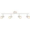 BRILONER - Plafoniera orientabile, attacco GU10, max 9 W, faretti soffitto, lampada soffitto, plafoneria, plafoniere, camera da letto, faretto, faretti cucina, 60,5 cm, bianco antico