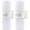 EL-HOME ‎Lampada per facciate a LED ML-30B7 con sensore di movimento 12 m / 180° PIR, 20W, 1900lm, sensore crepuscolare, IP65 - per uso esterno, applique - bianco (Confezione da 2)