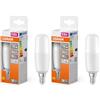 OSRAM LED Star Classic STICK, lampada LED smerigliata a forma di bastone per base E14, bianco luce del giorno (6500K), 1050 lumen, sostituzione di lampadine convenzionali da 75W, confezione da 2