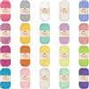 BambooMN JubileeYarn, Filato di cotone e bambù Baby Soft, 20 matasse, 50 g/matassa, colori assortiti chiari