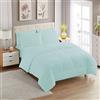 Sweet Home Collection Set trapunta e lenzuola, tinta unita, poliestere, verde acqua, completo