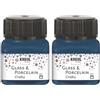 KREUL 16637 - Vetro e porcellana Chalky Navy Blue, 20 ml vetro, vernice morbida - opaca a base d'acqua per vetro e porcellana, a rapida essiccazione, coprente (Confezione da 2)