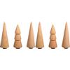 Rayher Alberi Legno, 2,9Cm Ø, Naturale, Assortito Altezza 7,8-8,5Cm, Box 3Pz, 46541505 (Confezione da 2)