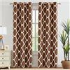 Melodieux Tende oscuranti oscuranti con occhielli per soggiorno, alla moda marocchina, isolanti, termiche, 106 x 213 cm, marrone (2 pannelli)
