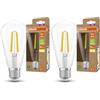 OSRAM LED Lampada a risparmio energetico, filamento Edison, E27, bianco caldo (3000K), 4 watt, sostituisce la lampadina da 60W, altamente efficiente e a risparmio energetico, confezione da 2