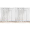 Douceur d'Intérieur Elona Tenda con Occhielli, 140 x 240 cm, Oro, Velo Sabbiato Stampato Metallizzato (Confezione da 2)