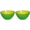 Excelsa Rainbow Insalatiera, Verde, (Confezione da 2)