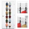 ETOWIFA Appendiabiti per cappelli da baseball e organizer [fino a 36 cappelli] da esporre sopra la porta o sulla parete appendiabiti per cappelli con 2 cinghie e 12 ganci regolabili, nero [ganci forti