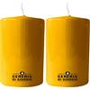 Cereria Di Giorgio Candela diametro 7 cm altezza 10 cm - Colore Giallo - Per operatori Horeca, eventi e decorazione della casa - Durata 55 ore - Cereria Di Giorgio (Confezione da 2)