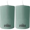 Cereria Di Giorgio Candela diametro 7 cm altezza 10 cm - Grigio Verde (Confezione da 2)