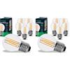 V-TAC 6x Lampadine LED Filamento G45 Attacco E27-4W (Equivalenti a 35W) - 400 Lumen - Lampadina Massima Efficienza e Risparmio Energetico - Luce Bianca Calda 3000K, 214306-6 (Confezione da 2)