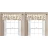 Lush Decor, Blush Gigi - Tenda da cucina con mantovana testurizzata, 35,6 x 177,8 cm, colore: Avorio (Confezione da 2)