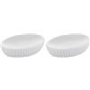 Gedy G-Marika, Porta Sapone Bianco, Componenti Realizzati in Ceramica, Garanzia 2 Anni, Misure 3X12X8,3 CM e Peso 0,315 kg, Design R&S, 2 Anni di Garanzia (Confezione da 2)
