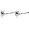 GEDY G-Pukhet Porta Rotolo Carta igienica, Colore Cromo, Componenti realizzati in Acciaio INOX e Cromall, Garanzia 2 anni, Misure 21,5 x 15,2 x 6,8 CM, Design R&S Gedy (Confezione da 2)