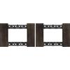 Bticino KA4803LG Living Now - Placca 3 Moduli, Noce, 127 x 50 x 10 cm (Confezione da 2)