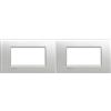 BTicino LNC4804TE Livinglight AIR Placca con 4 Moduli, Tech (Confezione da 2)
