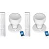 KOTARBAU® Pomolo per porta girevole bianco ferramienta per porta sfera pomolo in acciaio verniciato pomolo per porta sferico 1 pezzo pomello parte superiore resistente (Confezione da 2)
