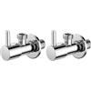 Ibergrif M22025-1/2, Chiave a Squadra, Valvola ad angolo, Cromo, Argento (Confezione da 2)