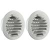 La Ventilazione GTAP80R Griglia Tonda da Incasso, Alluminio, 80 mm (Confezione da 2)