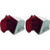 Electraline 80872 Presa Elettrica Industriale da Parete Inclinata, 32A, 3P+N+T, 380V, Rosso (Confezione da 2)