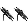 KOTARBAU Maniglia per porta 72 mm PZ/BB/WC Maniglia per porta, maniglia per porta, set decorativo nero universale interno esterno ferro battuto antiruggine (BB) (Confezione da 2)