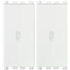 VIMAR 19100.B Interruttore assiale 1P serie Arké, 10 AX 250 V illuminabile, tasto sostituibile, max 100 W per lampade con alimentatore integrato (IEC 60669-1:2017), bianco (Confezione da 2)
