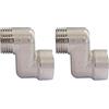 SOMATHERM FOR YOU, 601520707, Raccordo eccentrico 20mm MF1/2 (15x21) in ottone nichelato, facilita il collegamento di un radiatore con l'arrivo dell'acqua. (Confezione da 2)