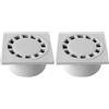 First Plast CHPP10G Chiusino Sifonato in Polipropilene, 10 x 10 cm, Diametro 40 mm, Grigio (Confezione da 2)