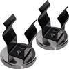 Master Magnetics RB50BNCCX2 - Gancio magnetico, base rotonda, chiusura magnetica con clip in acciaio cromato, diametro 2,04 mm, altezza totale 2,285, 15 kg, argento (confezione da 2)