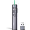 Norwii N95 Clicker per presentazioni, clicker per presentazioni PowerPoint, puntatore per presentatore wireless ricaricabile, clicker per diapositive per PC/Laptop/e-Book (Verde, USB-A)