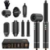 MogaWave Air Styler 7 in 1 Hair Styler con asciugacapelli da 110000 giri/min, 1300W, ad alta velocità, con diffusore, spazzola rotonda, spazzola ad aria calda, spazzola per asciugacapelli